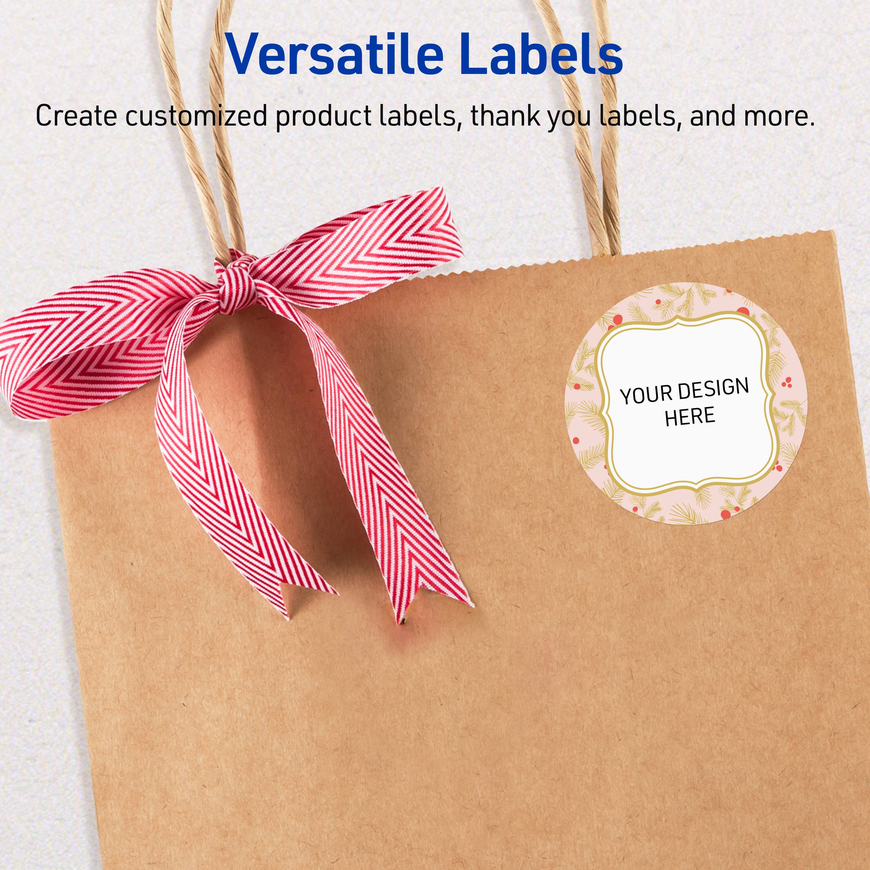 Versatile Labels

Create customized product labels, thank you labels, and more.

YOUR DESIGN HERE