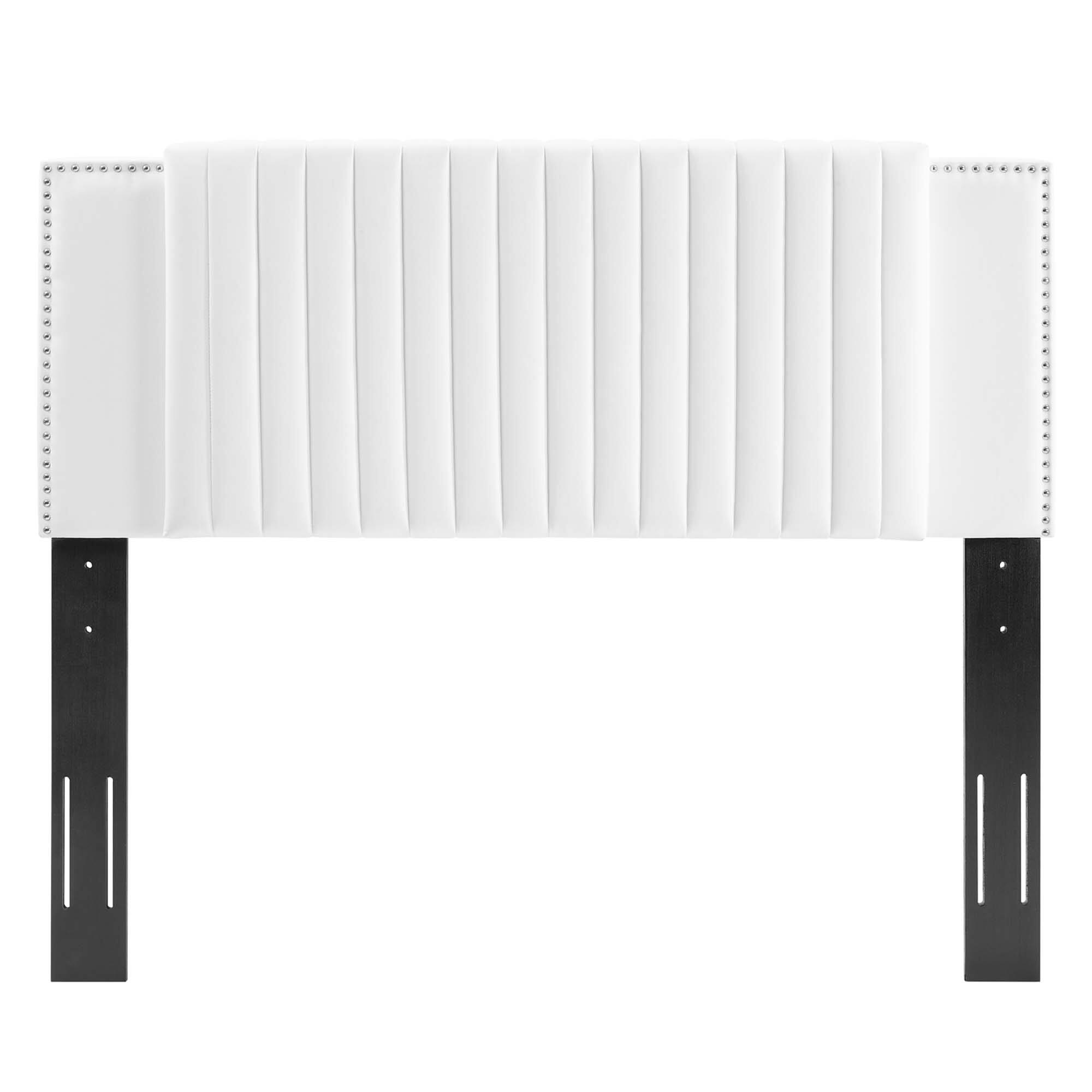 Back. Modway - Felicity Channel Tufted Performance Velvet Twin Headboard by Modway - White.