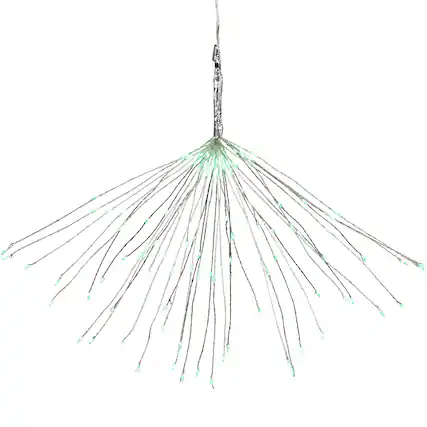 Front. Northlight - LED Lighted Firework Branch Christmas Decoration - Micro Fairy Green Lights - 20" - Green.