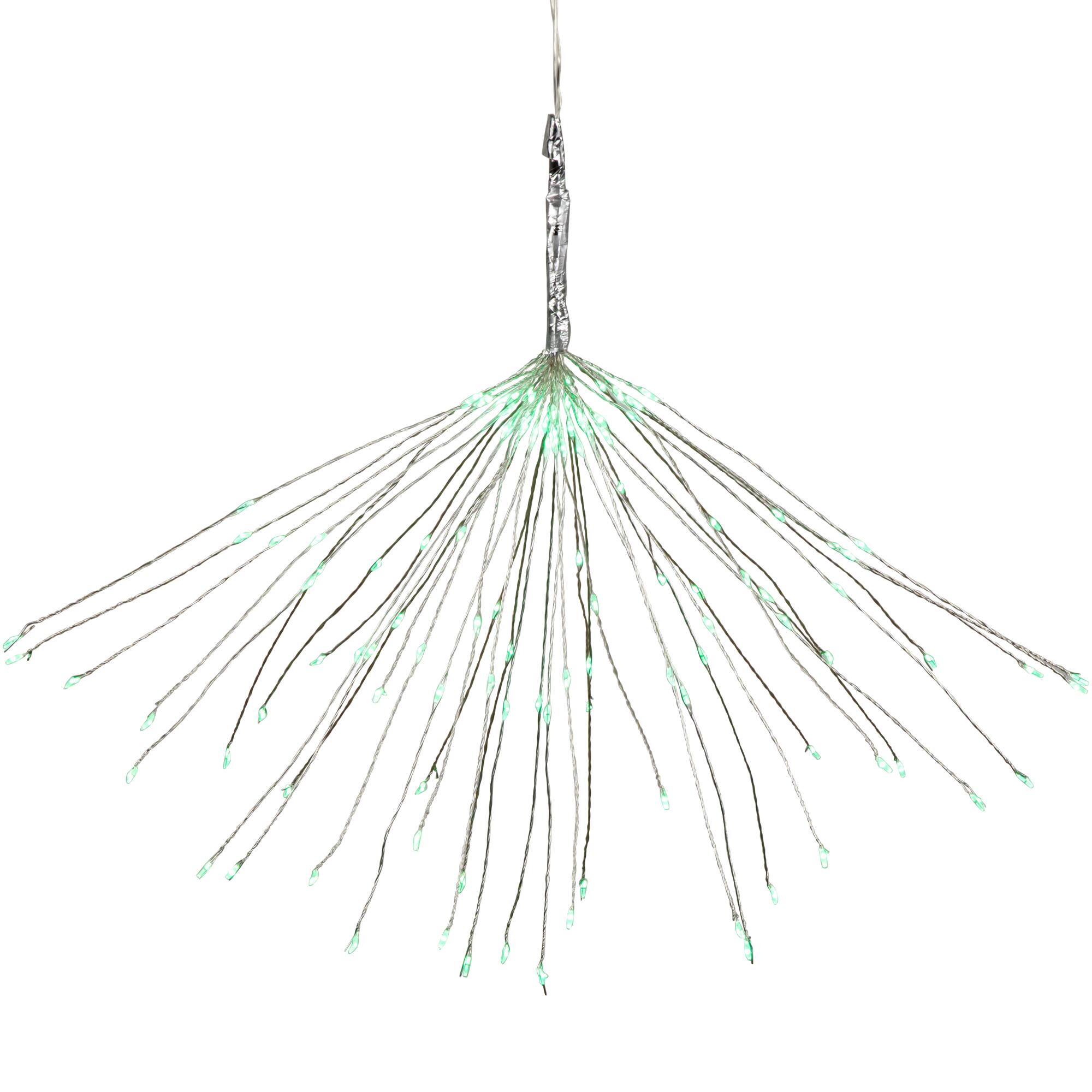 Front. Northlight - LED Lighted Firework Branch Christmas Decoration - Micro Fairy Green Lights - 20" - Green.