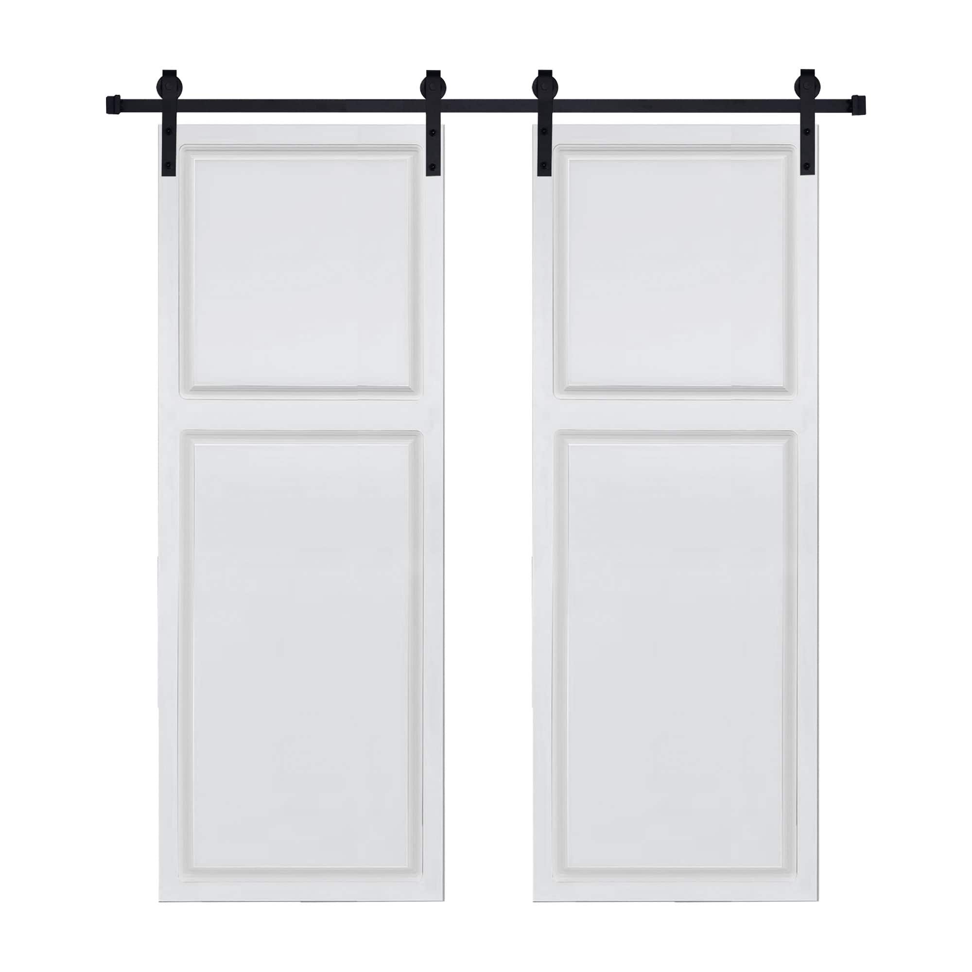 Boyel Living - Modern 2-Panel Barn Sliding Door 72-in L x 0.75-in W x 84-in H with Hardware Kit - Milk White price history on PriceWatchPro