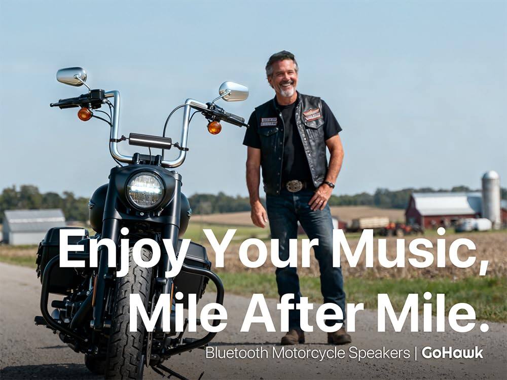 Enjoy Your Music, Mile After Mile.  
Bluetooth Motorcycle Speakers | GoHawk