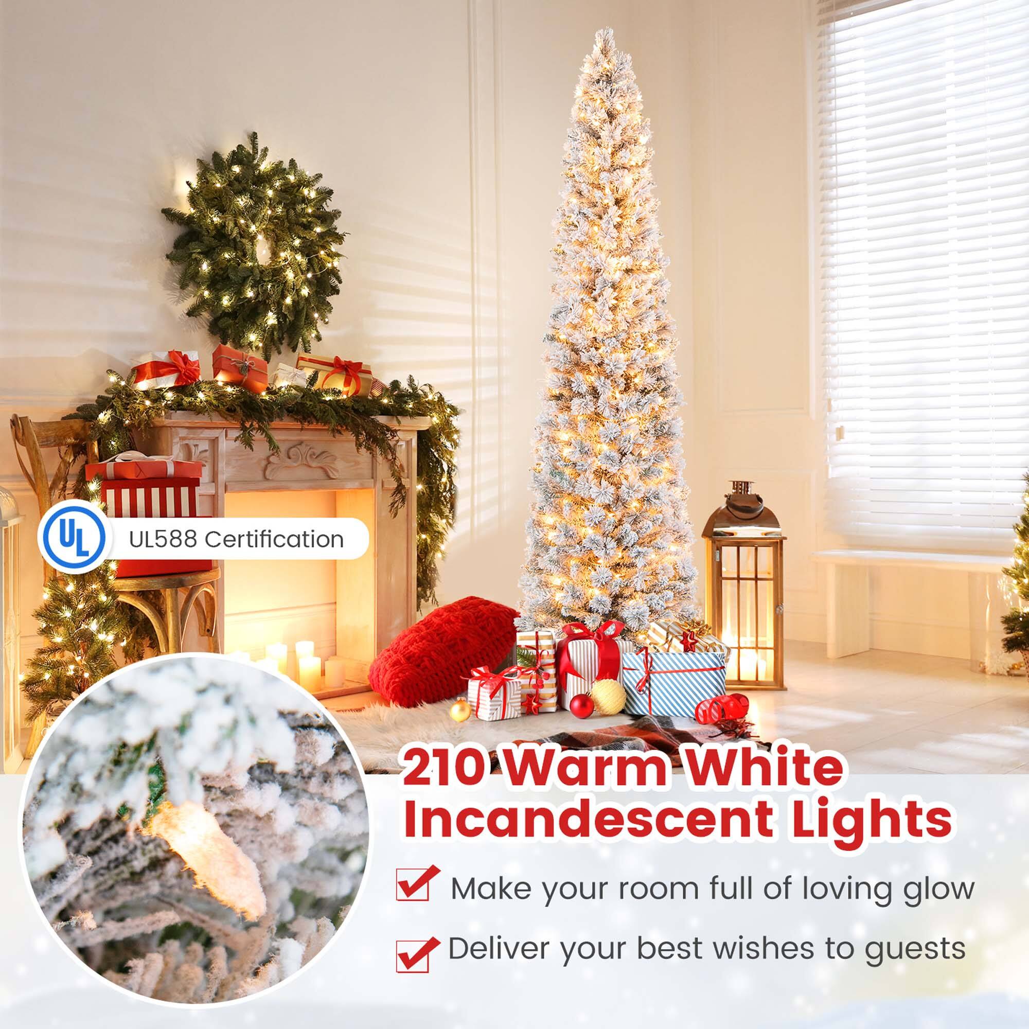 "210 Warm White Incandescent Lights Make your room full of loving glow Deliver your best wishes to guests UL UL588 Certification."