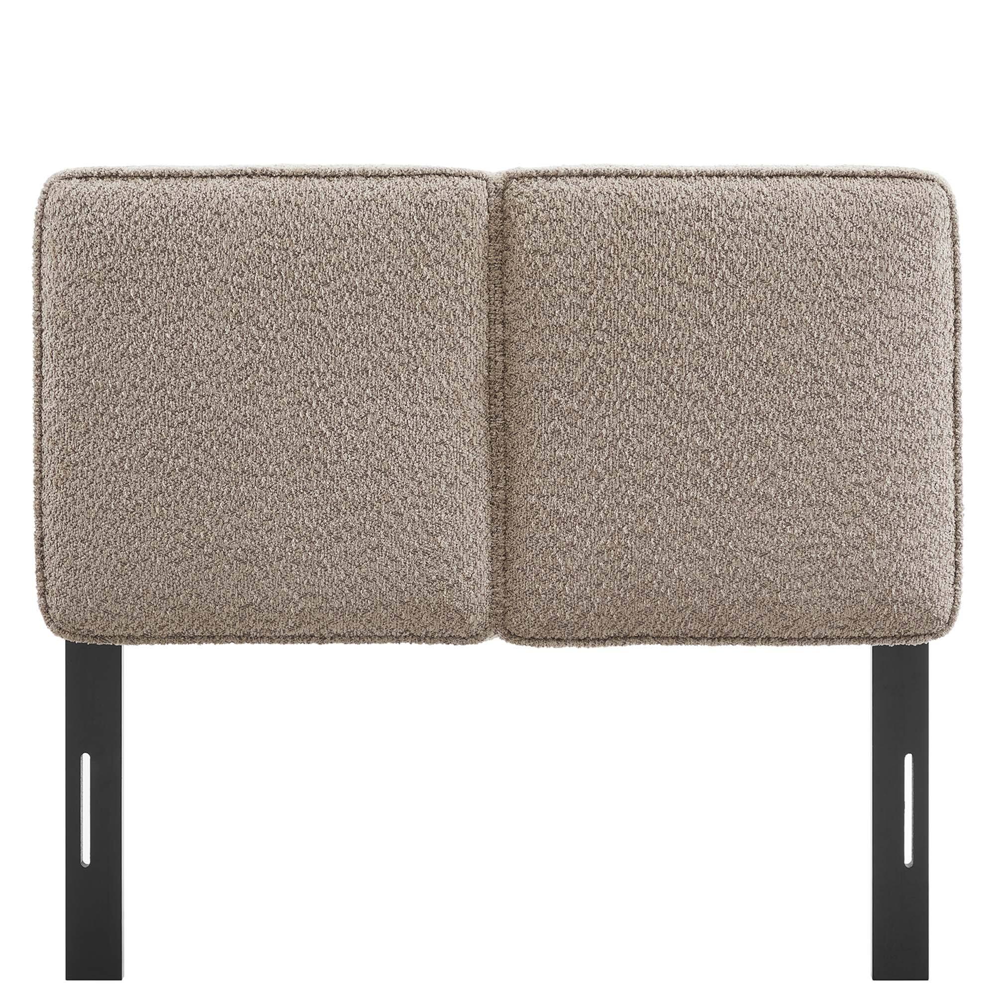 Alt View 1. Modway - Lindee Boucle Fabric Twin Headboard by Modway - Brown.