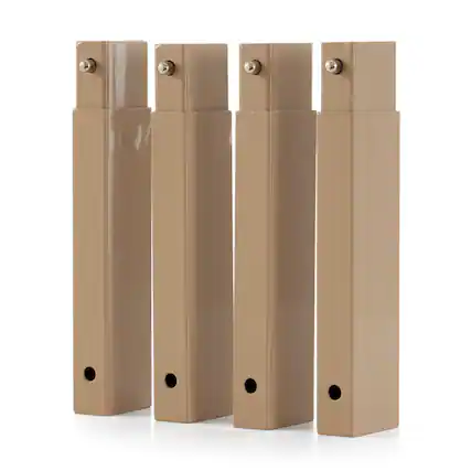 Front. Disc-O-Bed - Disc-O-Bed 19802 7" Leg Height Extensions for Cam-O-Bunk Cots, Tan - Tan.