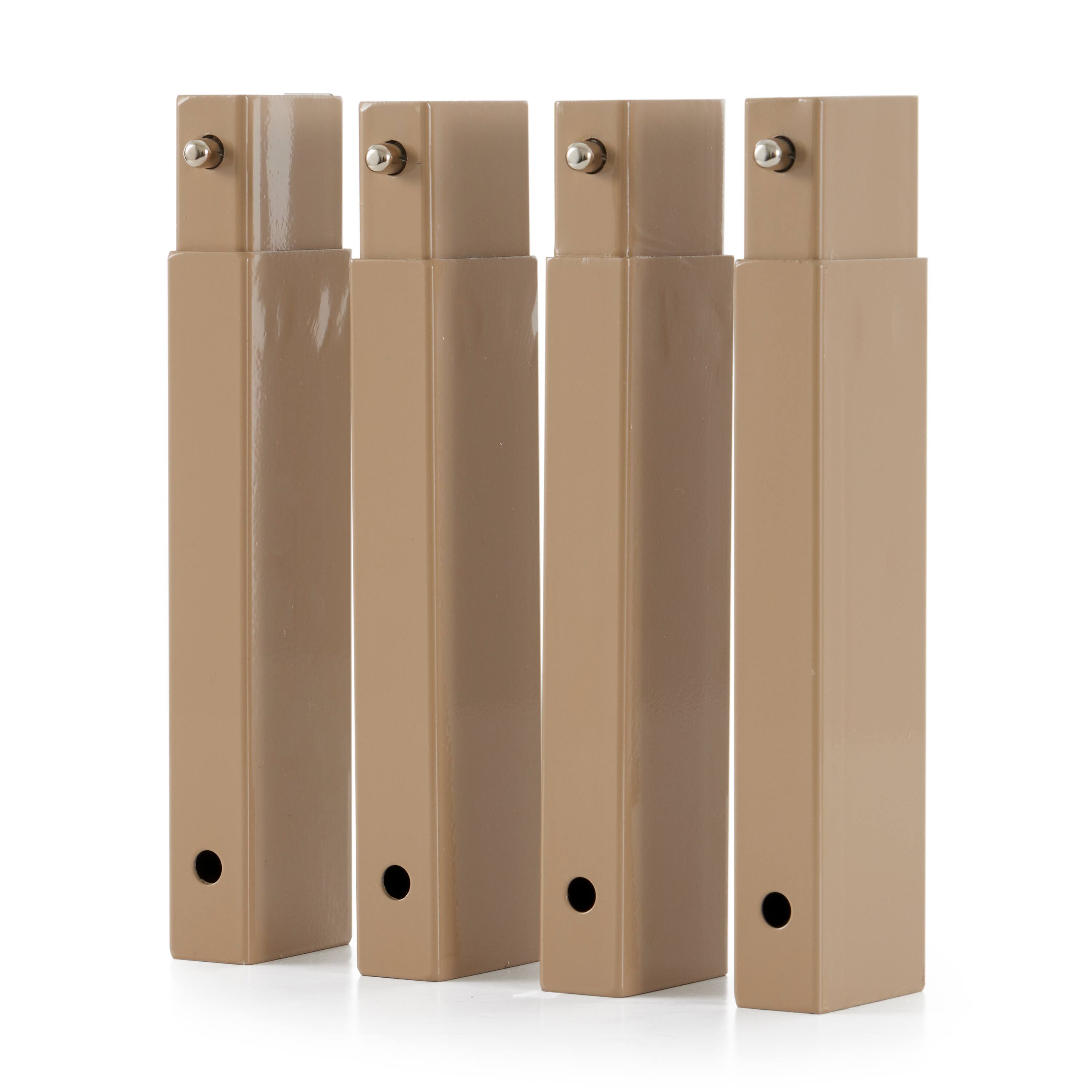 Front. Disc-O-Bed - Disc-O-Bed 19802 7" Leg Height Extensions for Cam-O-Bunk Cots, Tan - Tan.