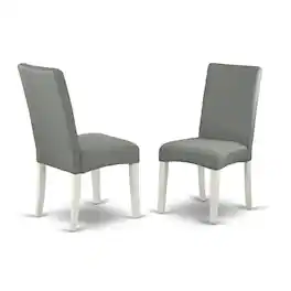 East West Furniture - Dining Room Set - Linen White