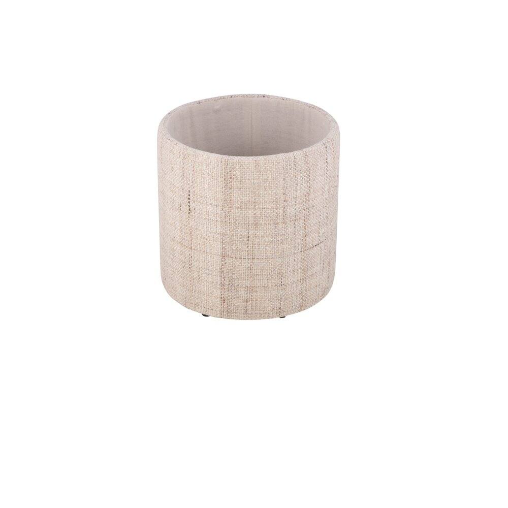 Alt View 3. Carolina Chair & Table - Handwoven Nereus Wood Top Storage Ottoman - Beige.