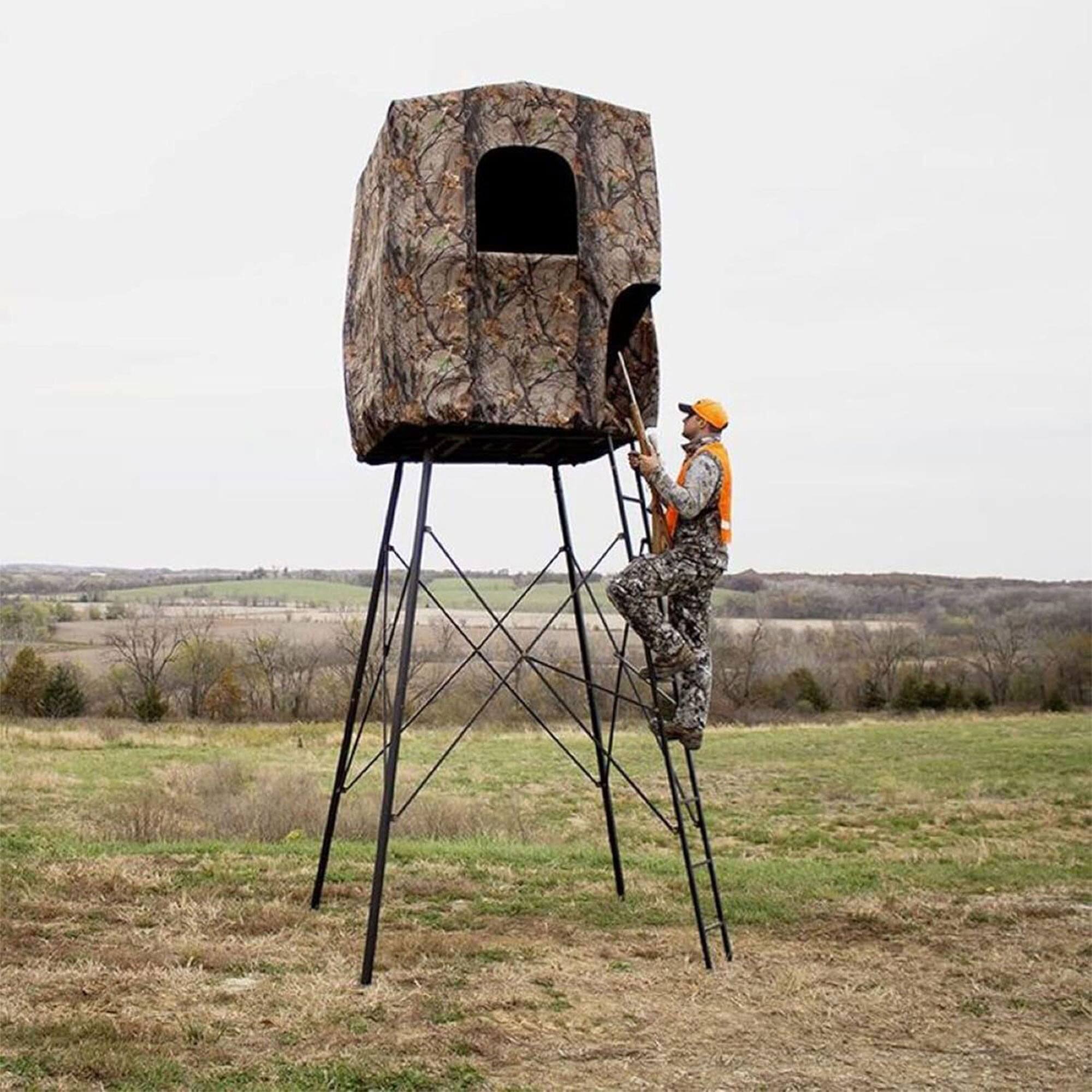 Alt View 2. Muddy - Muddy Steel 7' Tall Quad Pod Hunting Blind Cover, Camouflage, Stand Not Included - Camouflage.