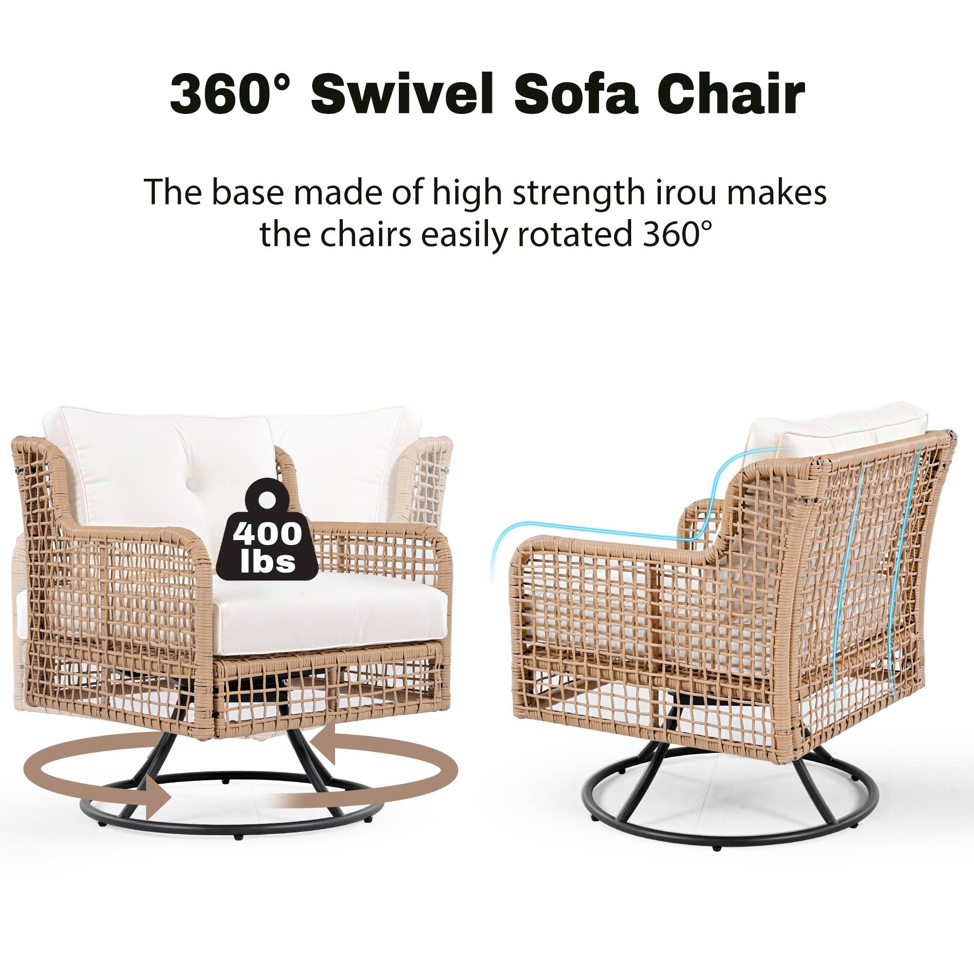 360° Swivel Sofa Chair

The base made of high strength iron makes the chairs easily rotated 360°

400 lbs