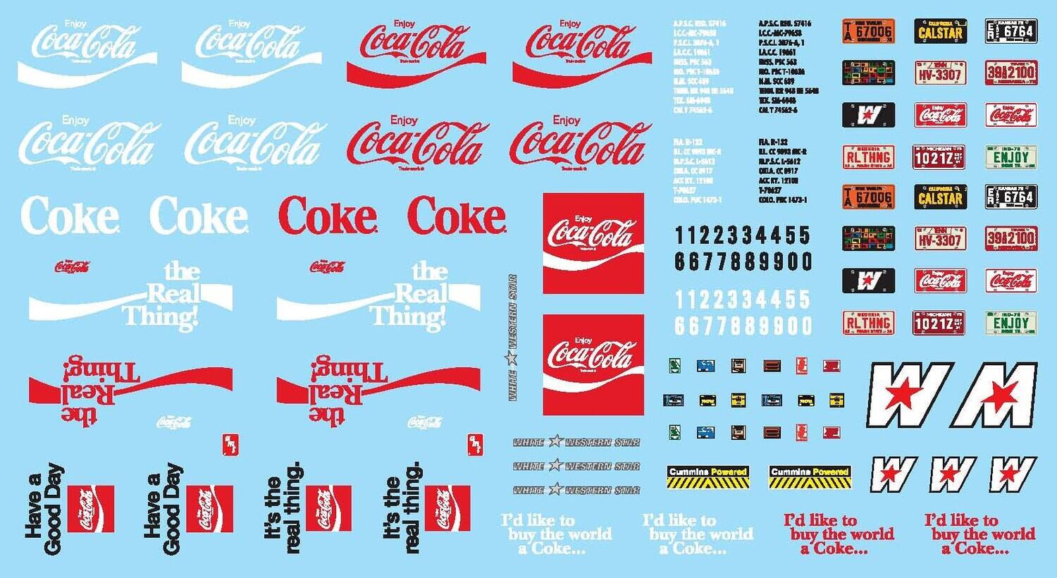 Enjoy Coca-Cola  
Enjoy Coca-Cola  
Enjoy Coca-Cola  
Enjoy Coca-Cola  

Coke  
Coke  
Coke  
Coke  

the Real Thing!  
the Real Thing!  
the Real Thing!  
the Real Thing!  

Have a Day  
Have a Day  
Have a Day  
Have a Day  

It's real  
It's real  
It's real  
It's real  

I'd like to buy a Coke...  
I'd like to buy a Coke...  
I'd like to buy a Coke...  
I'd like to buy a Coke...  

1122334455  
6677889900  
1122334455  
6677889900  

APS.C ES 57416  
LCC-MG-PN6SB  
67006  
CALSTAR ER 6764  
PSC 563  
BH NO. T-10634  
HV-3307  
38A2100  
MAL SOC 639  
945  
IL 5M-4448  
T24563-6