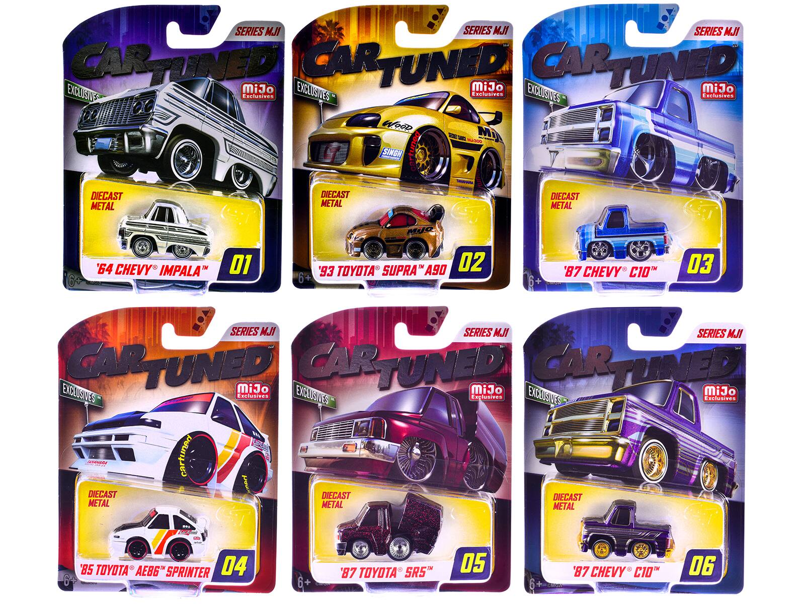 Car Tuned - Mijo Exclusives Series MJ1 Set of 6 Pieces die cast model cars by CarTuned