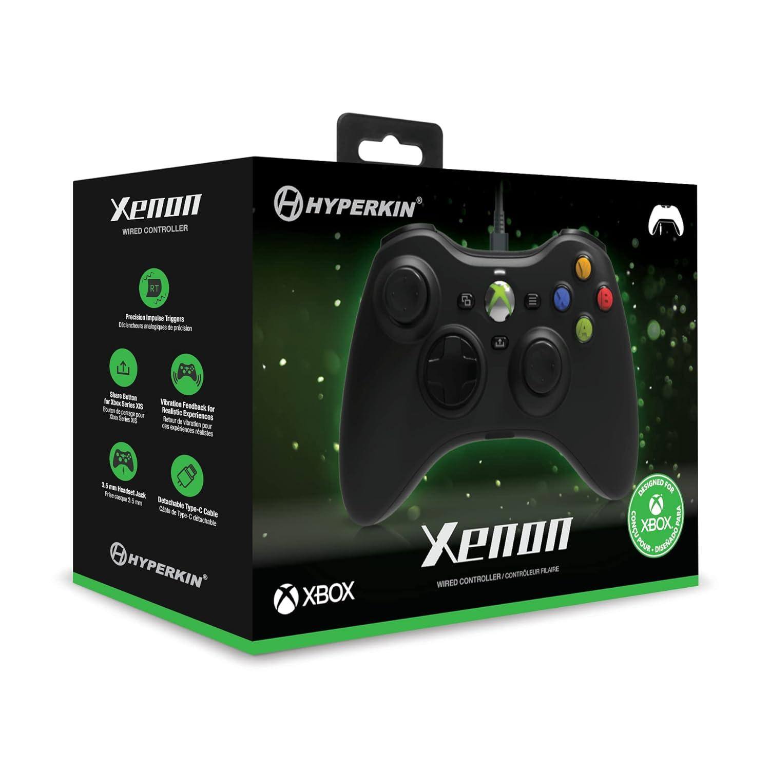 Xenon Wired Controller

- Precision Impulse Triggers
- Vibration Feedback for Realistic Experiences
- 3.5 mm Headset Jack
- Detachable Type-C Cable

Designed for Xbox