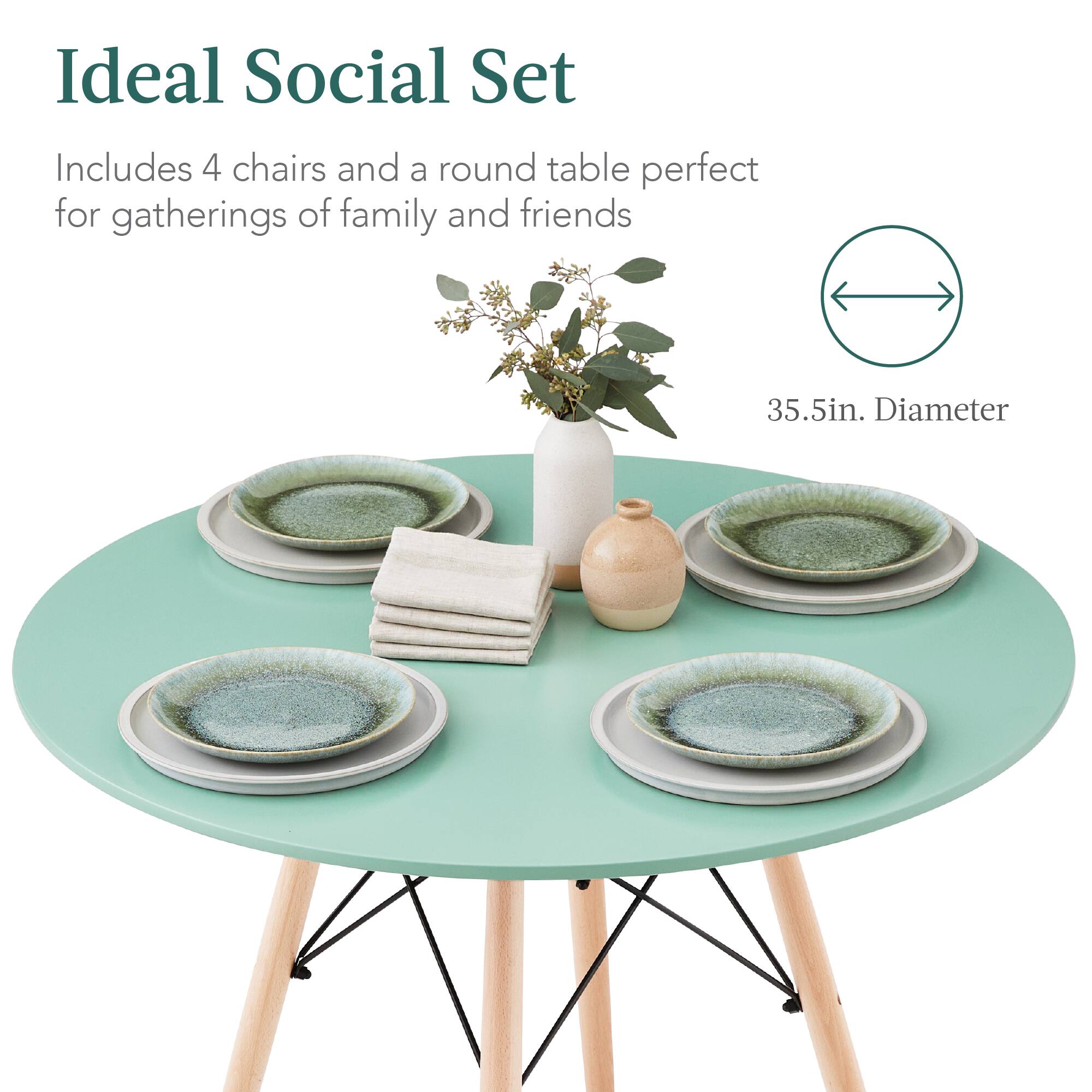 Ideal Social Set

Includes 4 chairs and a round table perfect for gatherings of family and friends

35.5in. Diameter