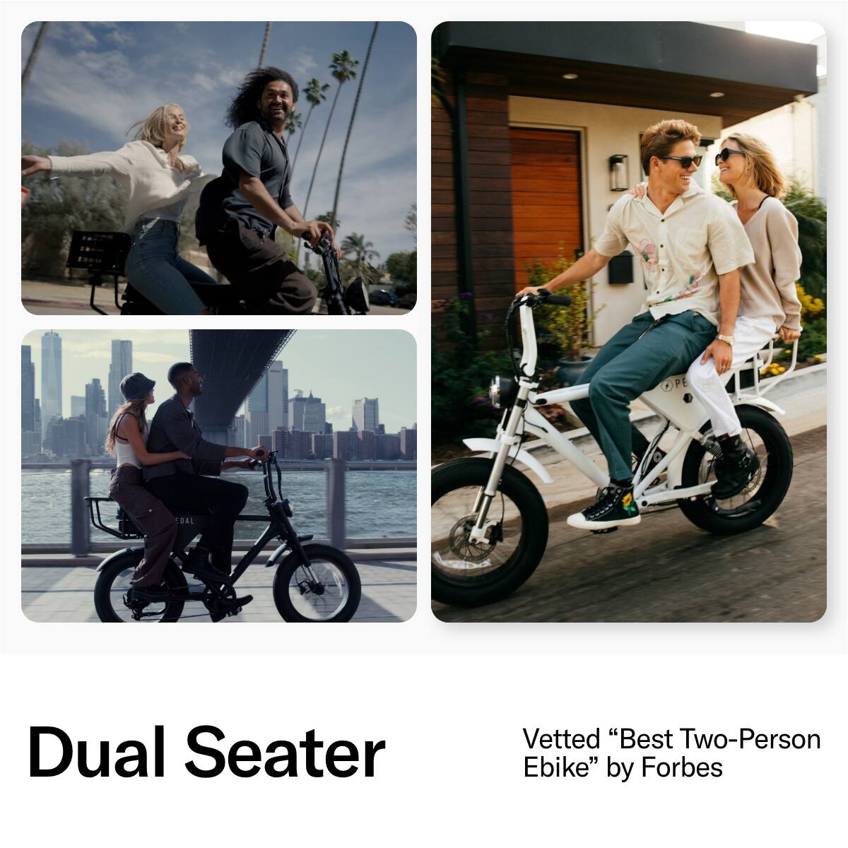 PE DAL Dual Seater Vetted "Best Two-Person Ebike" by Forbes
