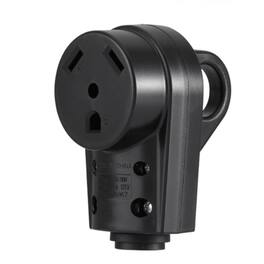 Stock Preferred - 30A 125V RV Replacement Plug Female Adapter - Black