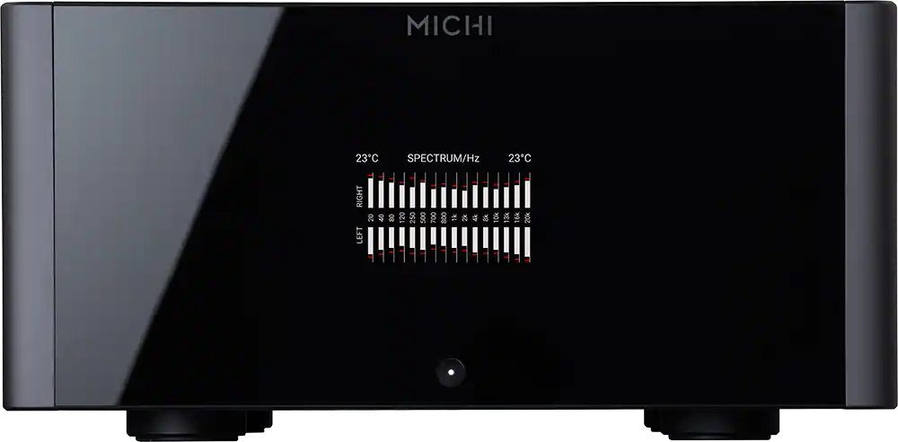 The text on the image reads "Michi 23C Spectrum/Hz 23C Right Left 20 40 80 120 250 500 700 800 1k 2k 4k 8k 10k 13k 16k 20k."