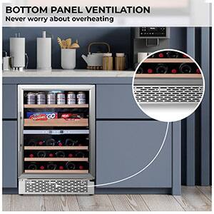 BOTTOM PANEL VENTILATION  
Never worry about overheating