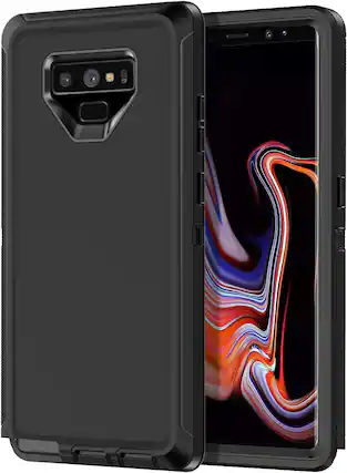 Front. Entronix - Entronix Galaxy Note 9 Case - Triple-Layer Heavy Duty Protection for Ultimate Safety - Black.
