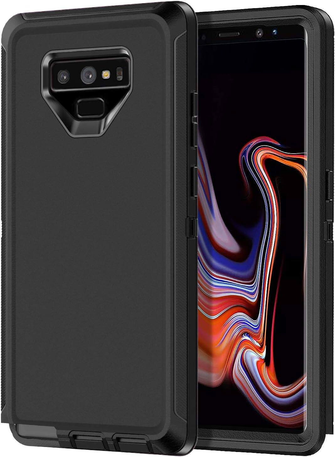 Front. Entronix - Entronix Galaxy Note 9 Case - Triple-Layer Heavy Duty Protection for Ultimate Safety - Black.