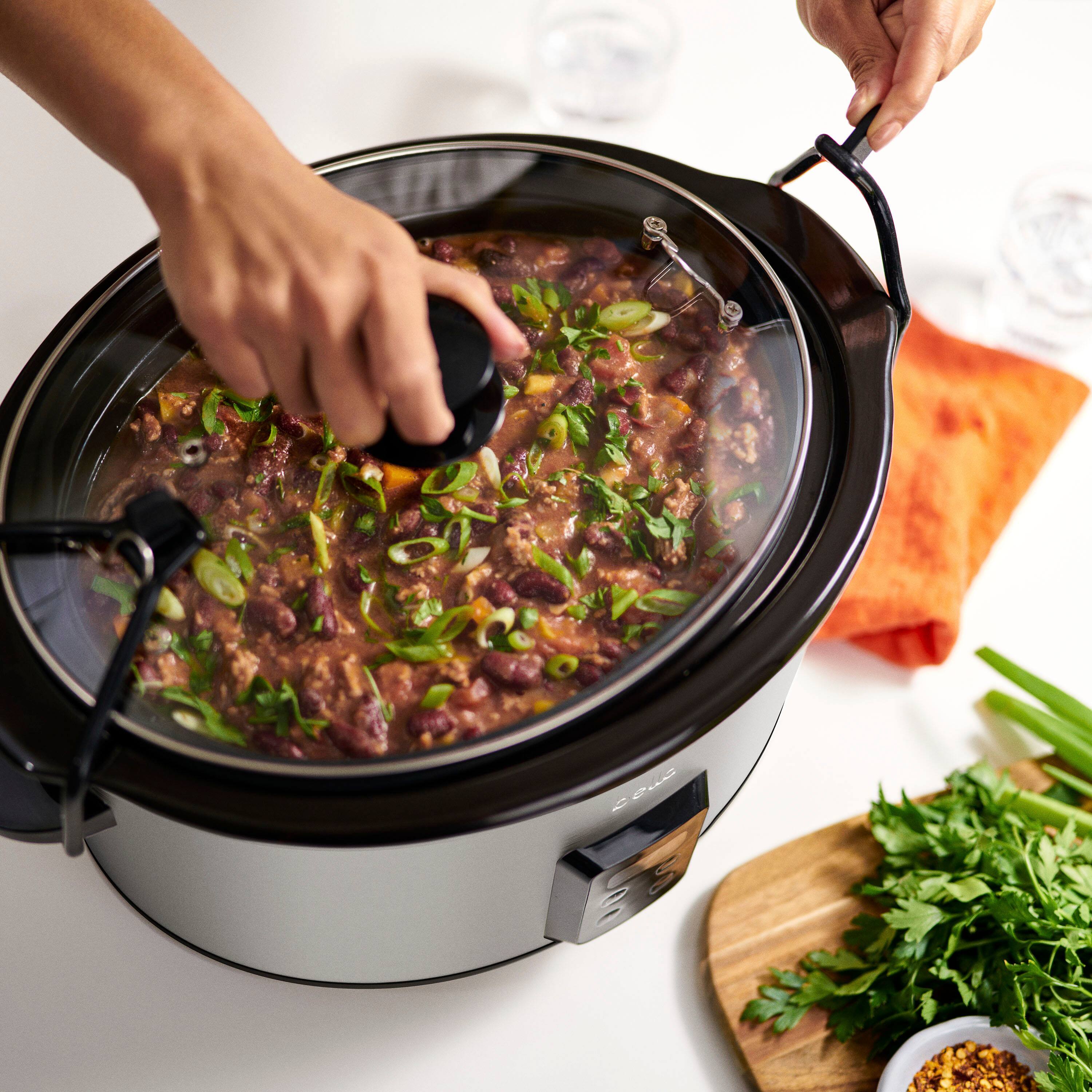 Alt View 11. bella PRO - 5-qt. Programmable Slow Cooker - Stainless Steel.