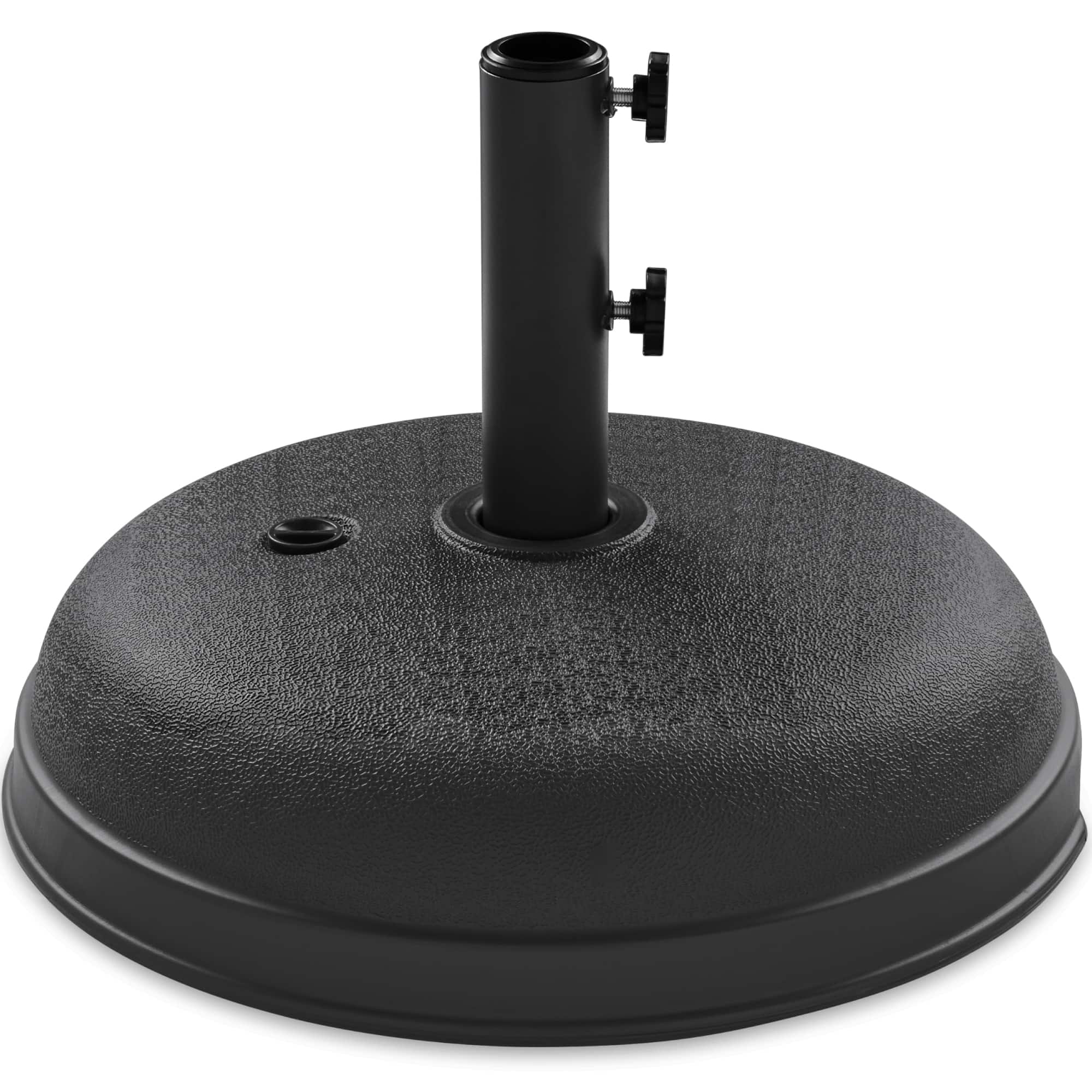 Best Choice Products - Fillable Plastic Patio Umbrella Base Stand, Pole Holder w/ Adjustment Knob, Round Dome - Black