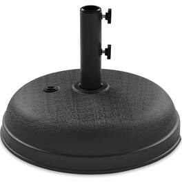 Best Choice Products - Fillable Plastic Patio Umbrella Base Stand, Pole Holder w/ Adjustment Knob, Round Dome - Black