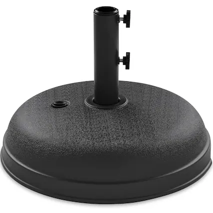 Front. Best Choice Products - Best Choice Products Fillable Plastic Patio Umbrella Base Stand, Pole Holder w/ Adjustment Knob, Round Dome - Black - Black.