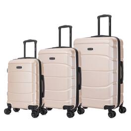 DUKAP - Sense Lightweight Hardside Spinner 3 Piece Luggage Set 20"/24"/28" - Champagne