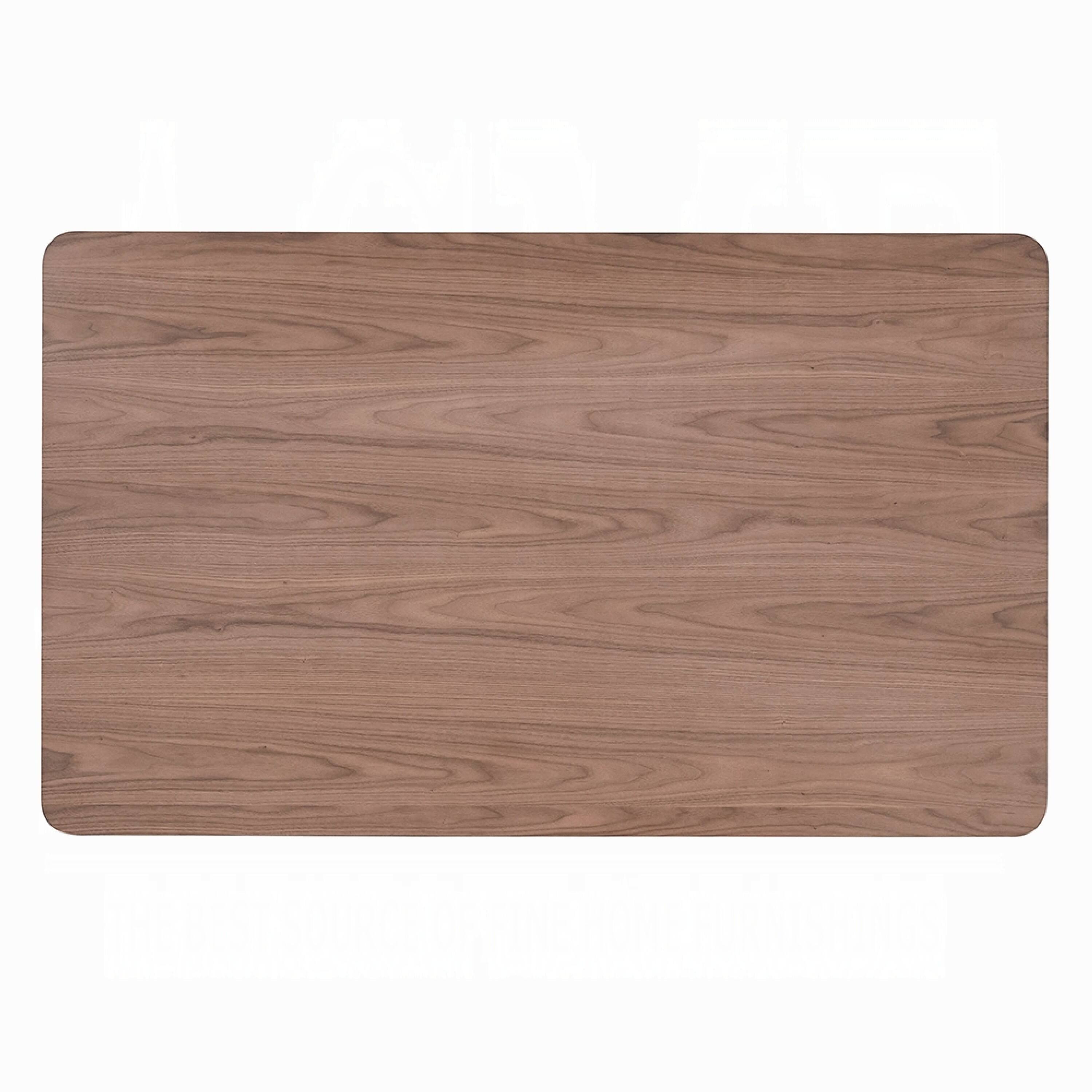Alt View 3. Manhattan Lane - Bery Dining Table, 59 Inch Rectangular Brown Top, Scandinavian Black - Walnut Brown, Black.