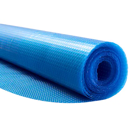 Front. VEVOR - Solar Pool Cover, 18 ft Round Pool Bubble Cover, 16 Mil Pools Solar Blanket with Bubble & PE Material, Blue - Blue.