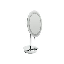 Alfi - Polished Chrome Tabletop Round 9" 5x Magnifying Cosmetic Mirror with Light - Silver