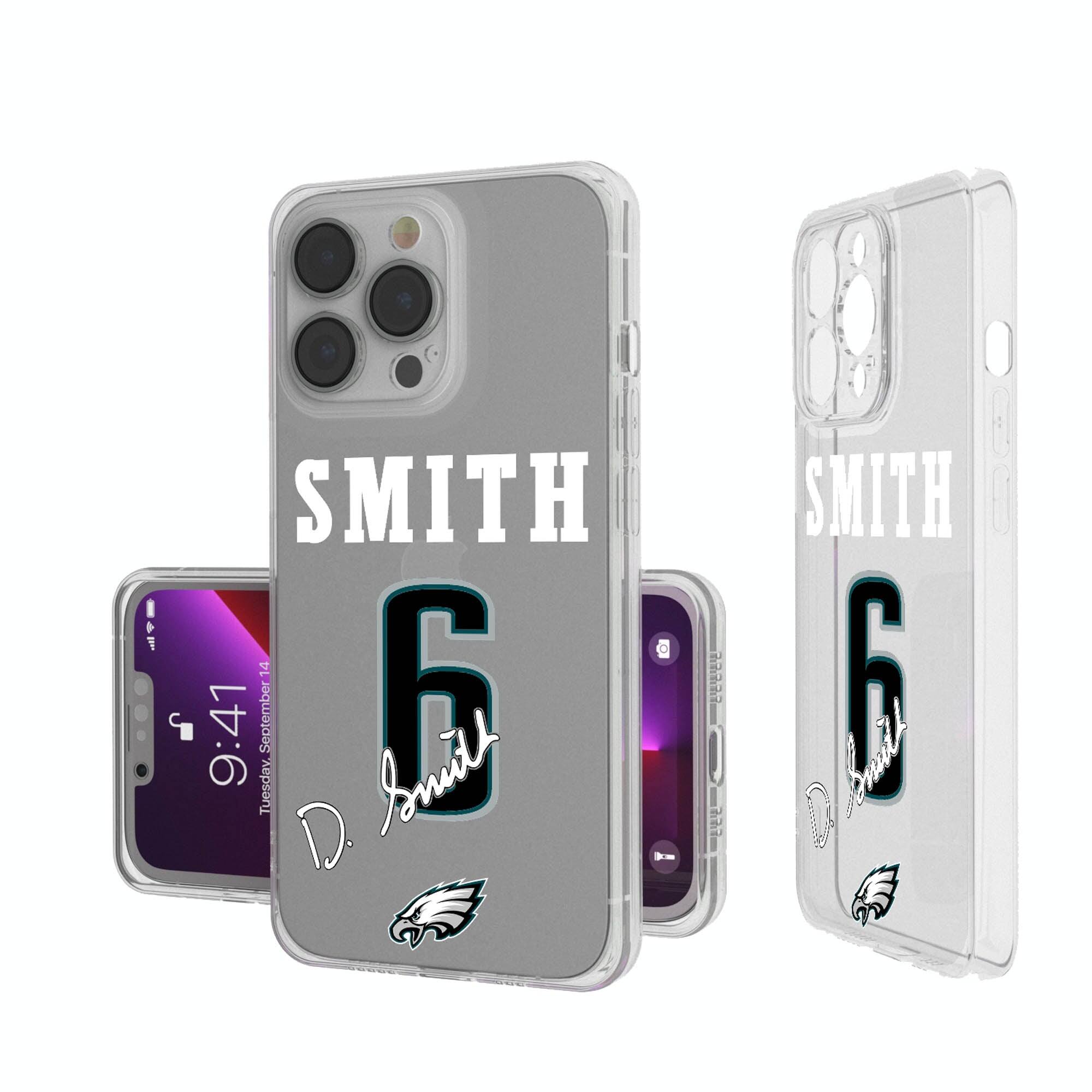 Keyscaper - NFL - DeVonta Smith Philadelphia Eagles iPhone Clear Case - 14 Plus - Multicolor