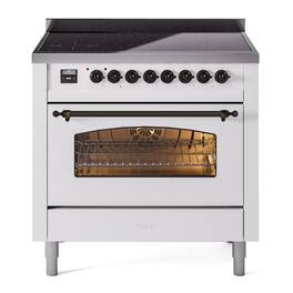 ILVE - Nostalgie II 36 inch Induction Range with 6 Induction Elements - White