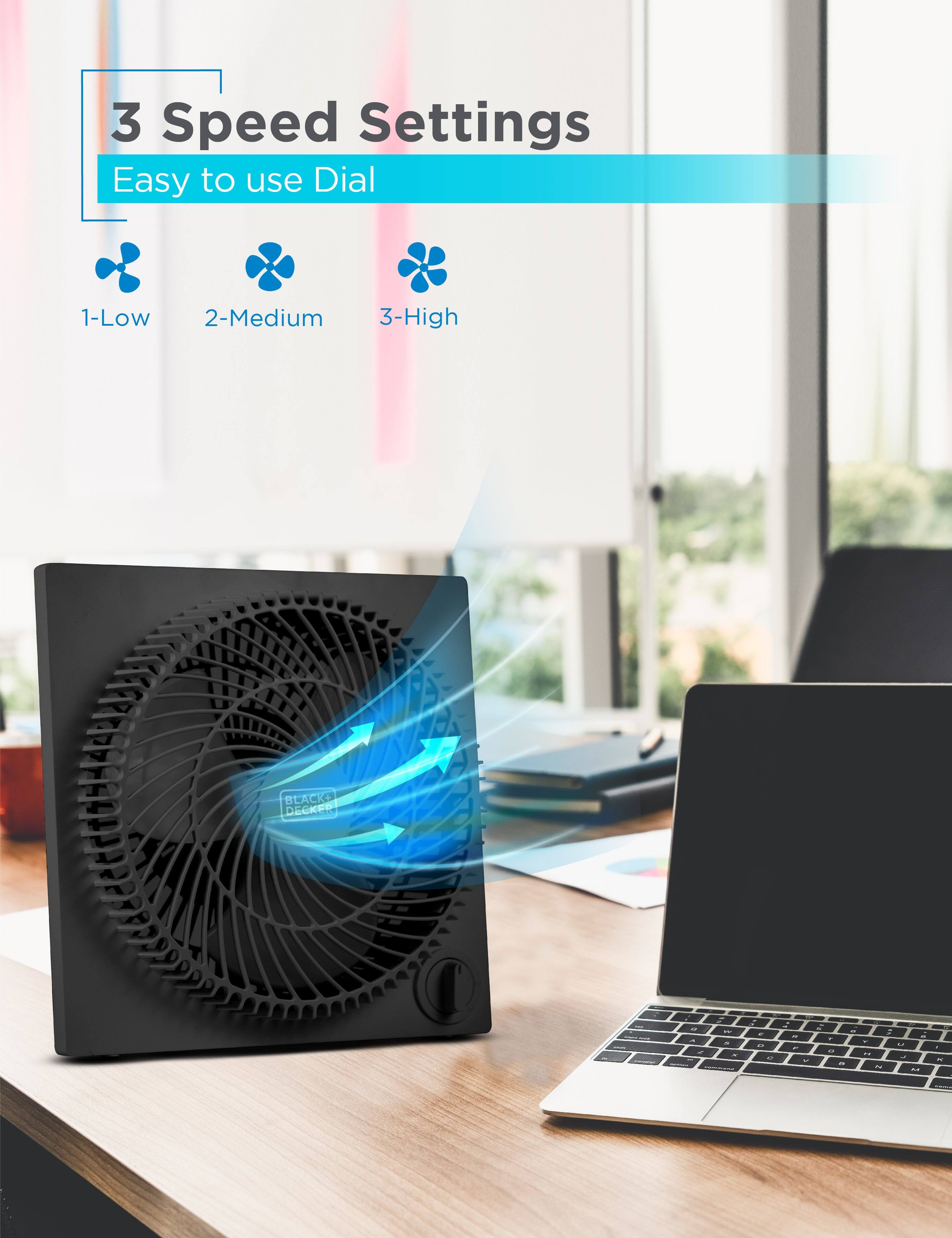3 Speed Settings
Easy to use Dial
1-Low
2-Medium
3-High