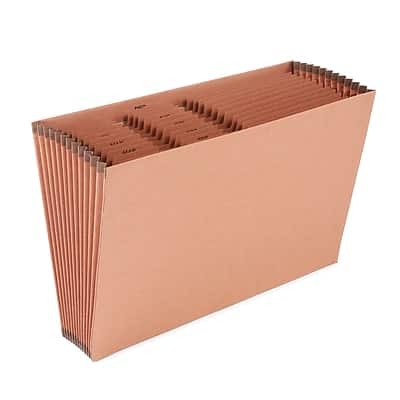 Staples - Heavy Duty Reinforced Accordion File, Monthly Index, 12-Pocket, Legal Size - Brown