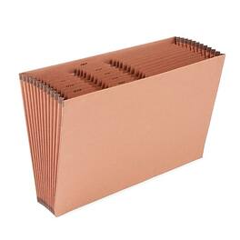 Staples - Heavy Duty Reinforced Accordion File, Monthly Index, 12-Pocket, Legal Size - Brown