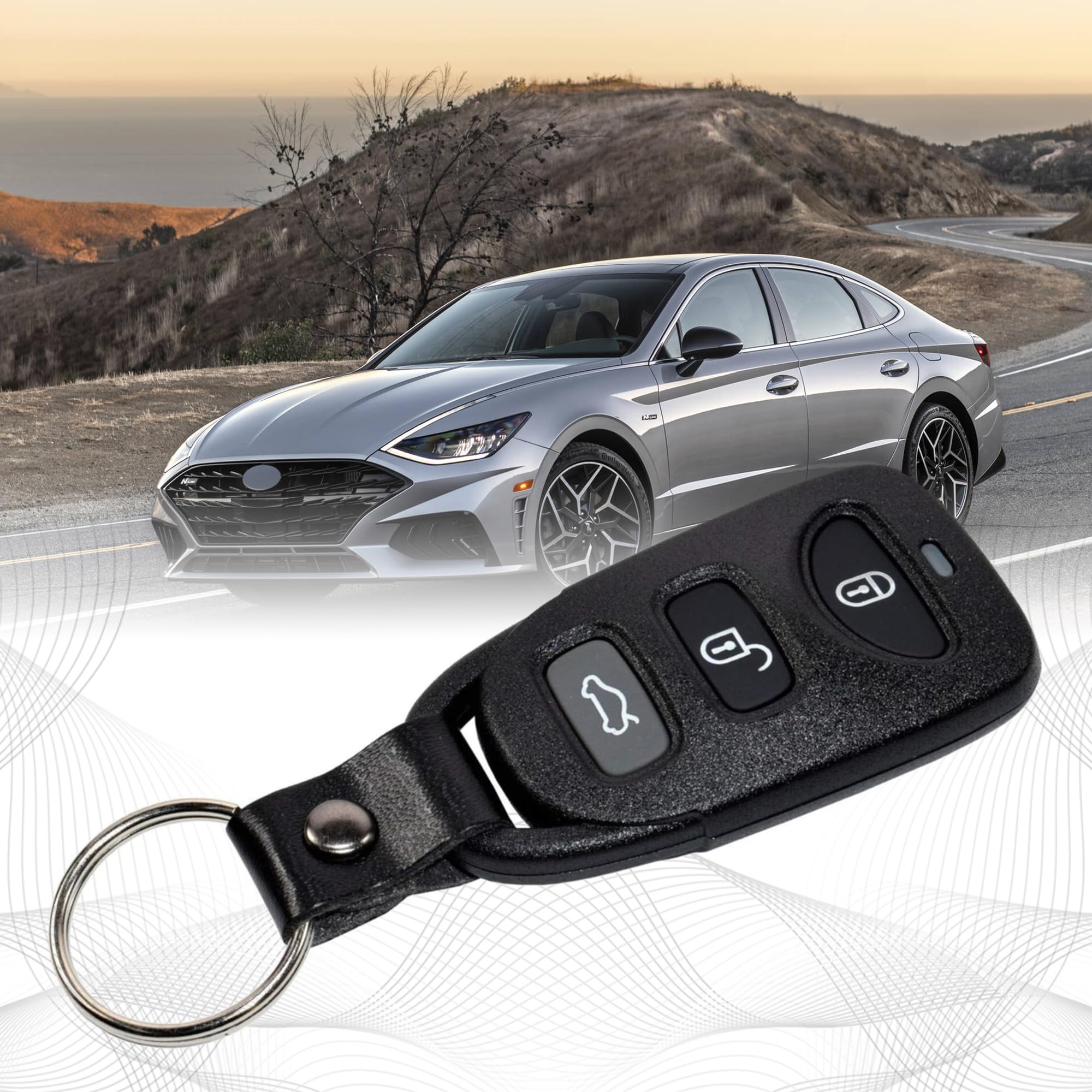 Alt View 1. HQRP - 4-Button Remote Key Fob Shell Case Compatible with Kia Forte, Optima, Spectra, Replacement for OSLOKA-310T - Black.