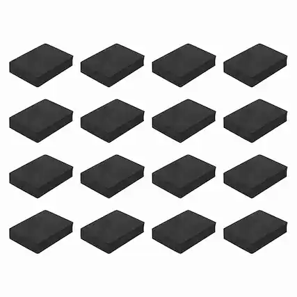 Front. Unique Bargains - Single Sided Speaker Isolation Pads 90x65x20mm Square EVA Acoustic Foam Anti-Vibration Feet for Speaker Subwoofer, 16pcs - Black.
