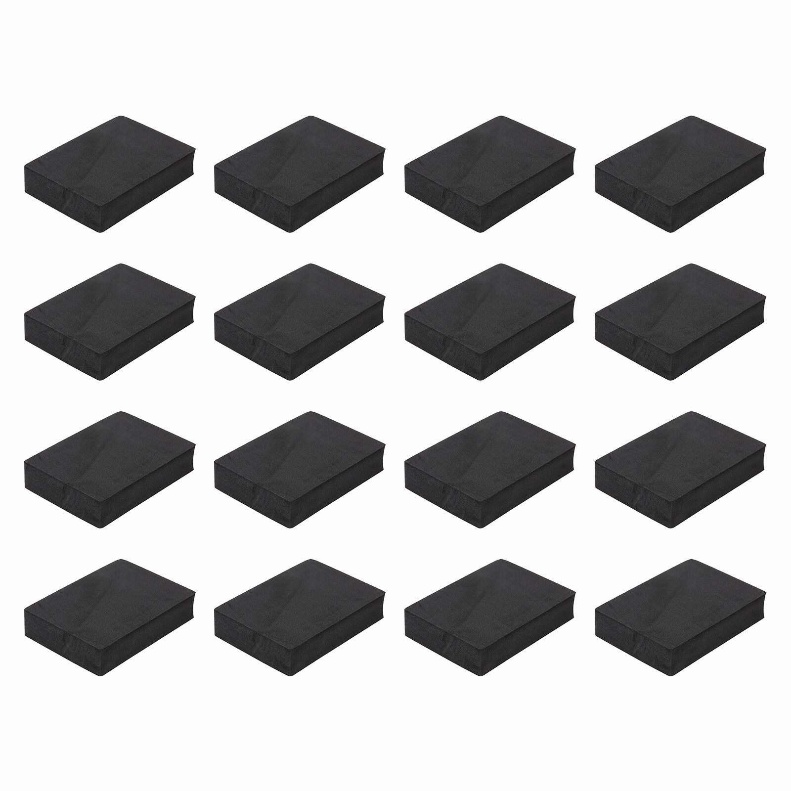 Front. Unique Bargains - Single Sided Speaker Isolation Pads 90x65x20mm Square EVA Acoustic Foam Anti-Vibration Feet for Speaker Subwoofer, 16pcs - Black.
