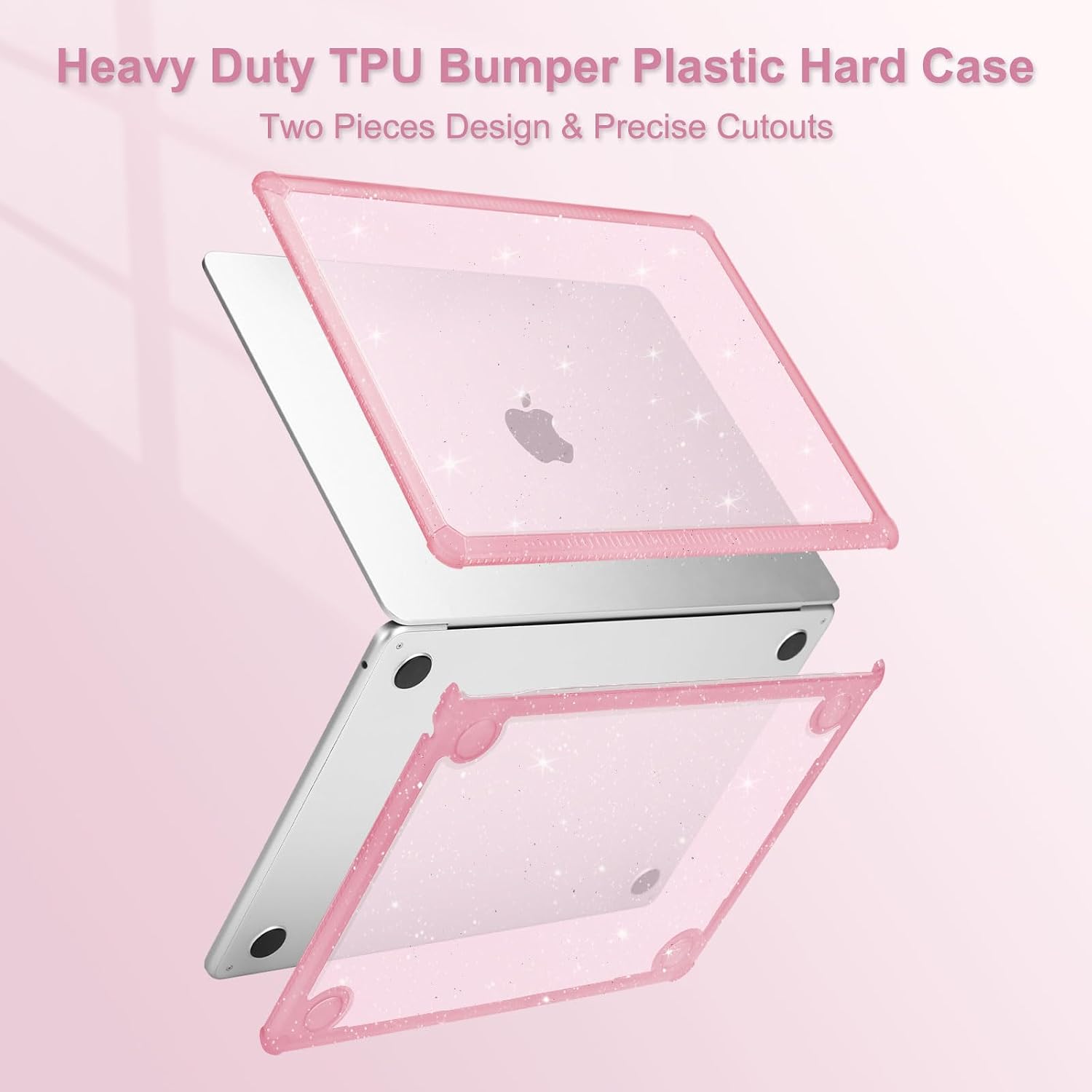 Heavy Duty TPU Bumper Plastic Hard Case  
Two Pieces Design & Precise Cutouts