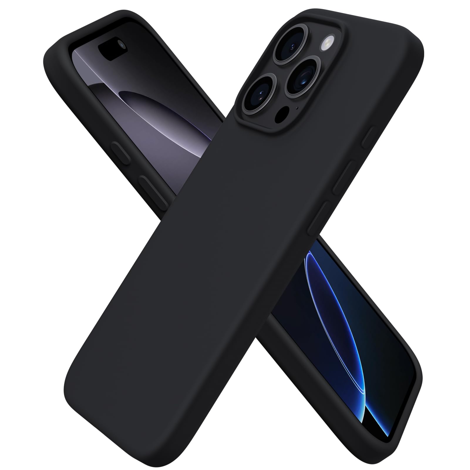 Alt View 1. Ornarto - ORNARTO Bundle for iPhone 16 Pro Case 6.3" in Black and for AirPods 4 Case 2024 in Starlight - Black + Starlight.