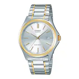 Casio - Men’s Two Tone Analog Watch Dial Steel Bracelet - MTP-1183G-7A - Silver