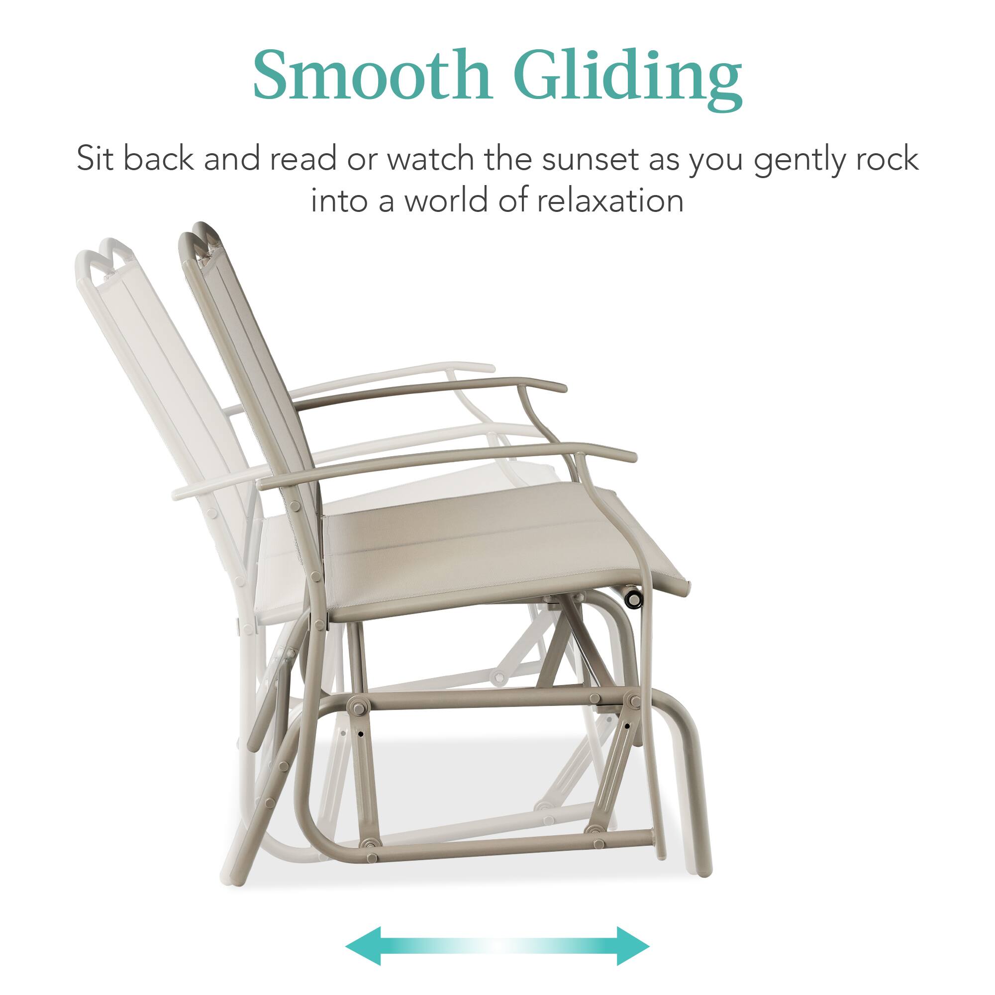 Smooth Gliding

Sit back and read or watch the sunset as you gently rock into a world of relaxation