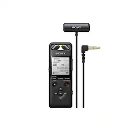 PCM-A10 High-Resolution Audio Recorder with Sony ECM-LV1 Compact Stereo Lavalier Microphone bundle - PCMA10-LV1