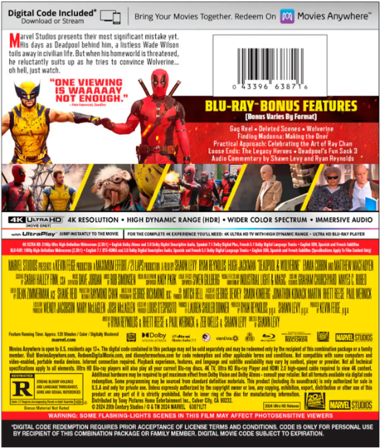 Alt View 1. Deadpool & Wolverine   - 4K Blu-Ray.