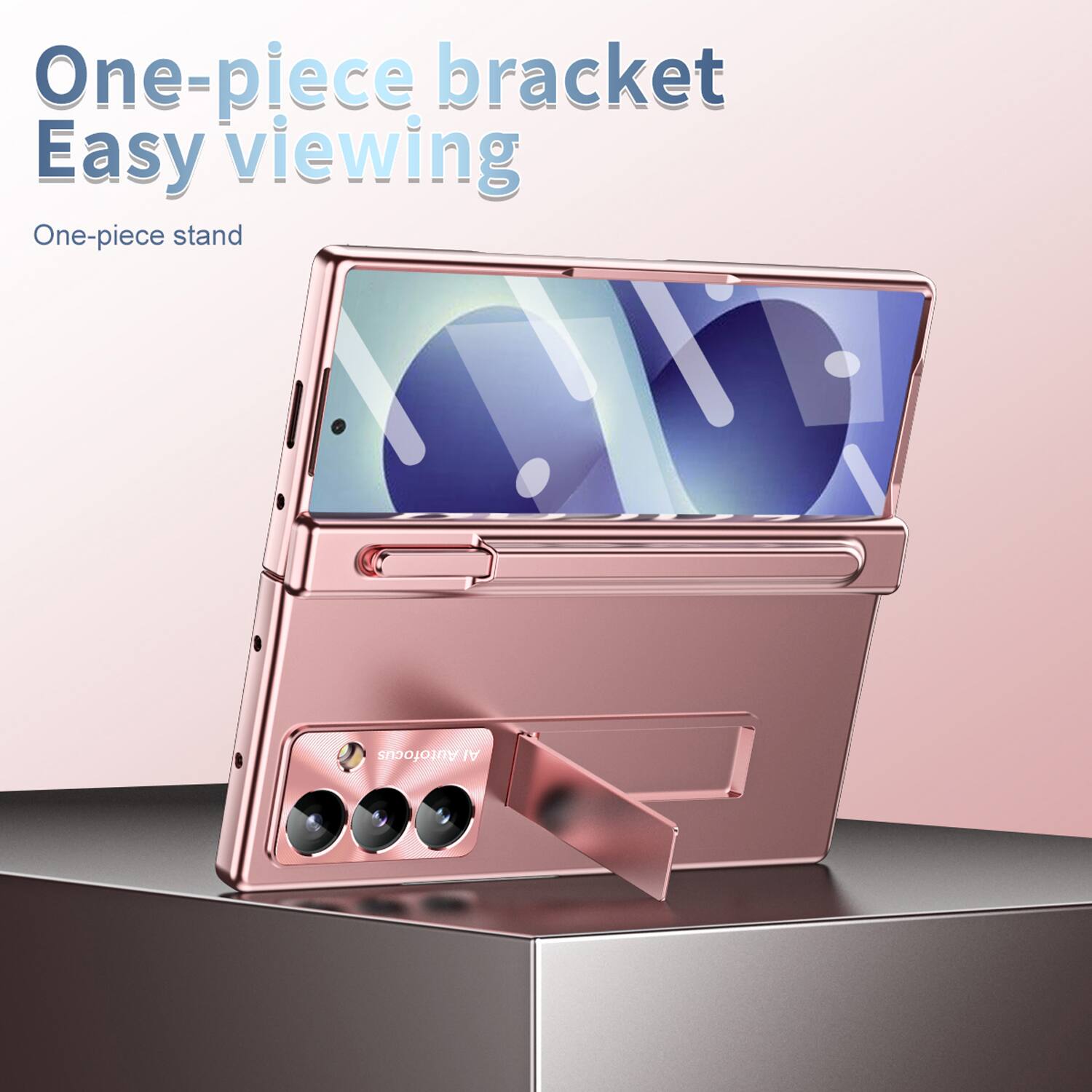 One-piece bracket  
Easy viewing  
One-piece stand  
Autofocus