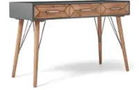 Front. Finch - Friedman Desk Console Table - Gray.