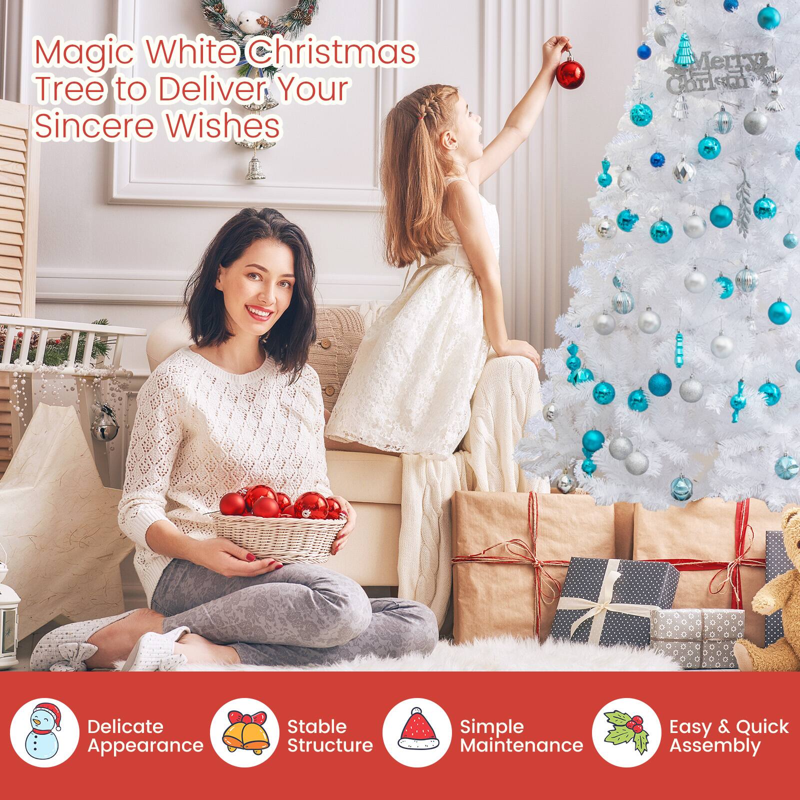 Magic White Christmas Tree to Deliver Your Sincere Wishes

- Delicate Appearance
- Stable Structure
- Simple Maintenance
- Easy & Quick Assembly