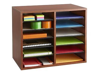 Alt View 1. Safco - Safco Literature Wood File Organizer, Cherry (9420CY) - Cherry.